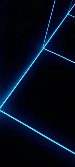Blue neon lines on black