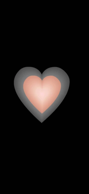 Glowing pink heart on black background