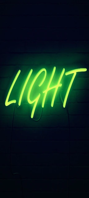 Green neon light sign