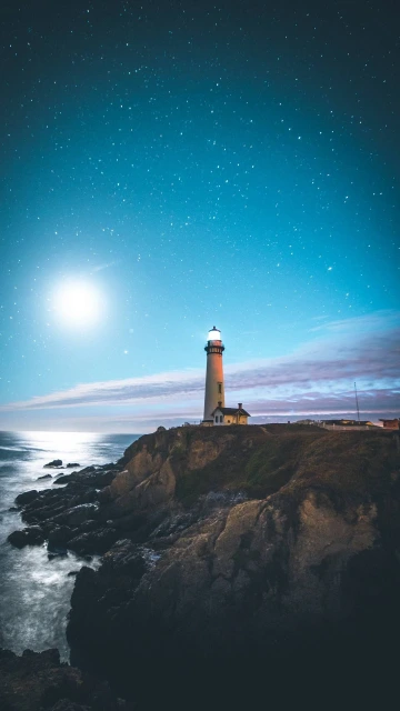 Lighthouse Starry Sky