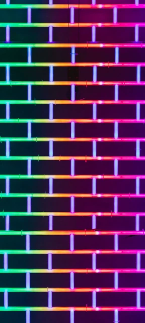 Neon Light Brick Wall