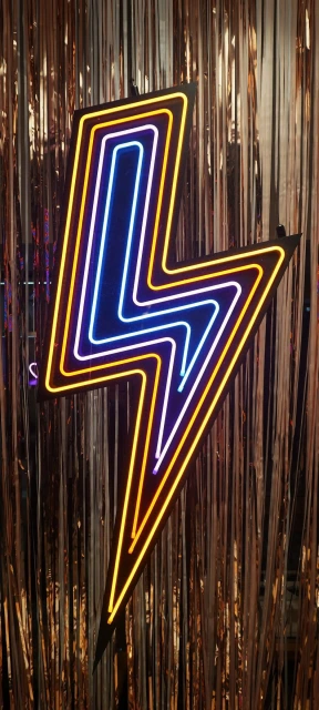 Neon Lightning Sign