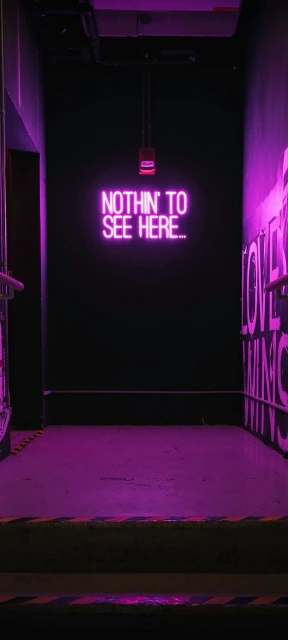 Neon Sign Hallway