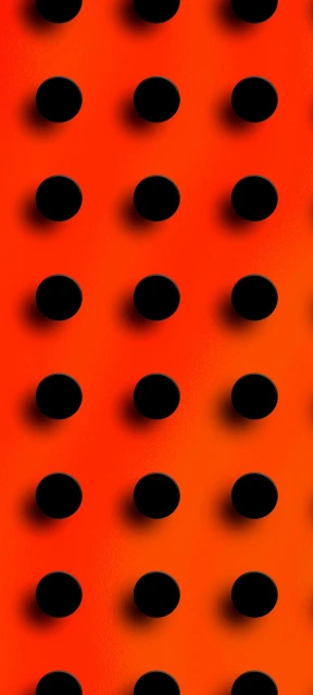 Orange Wall With Black Dots