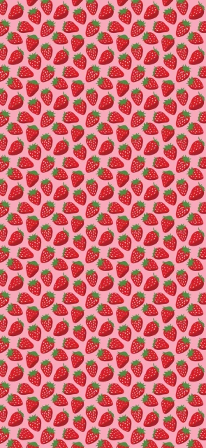 Pink background strawberry pattern