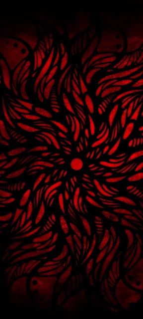 Red Abstract Floral Pattern