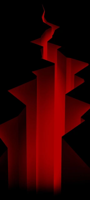 Red Abstract Jagged Shape