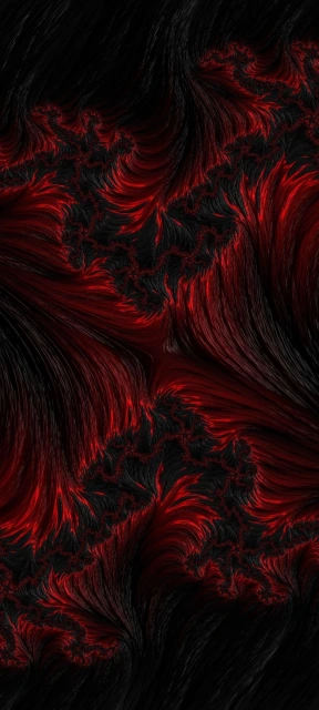 Red and Black Fractal Art