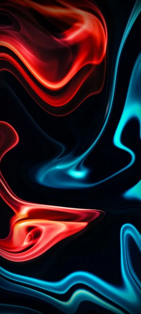 Red and Blue Liquid Abstract