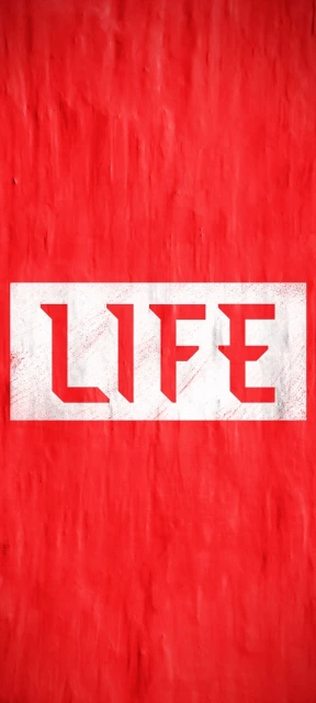 Red Background LIFE Text