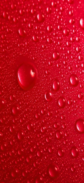 Red Background With Water Droplets