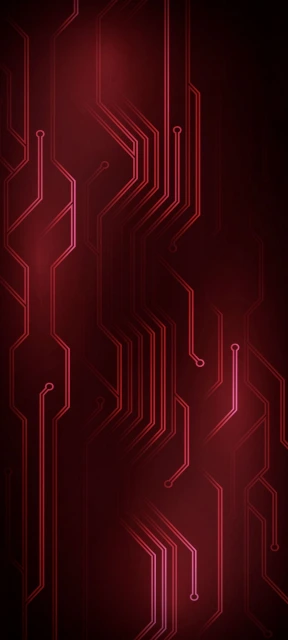 Red Circuit Board Pattern