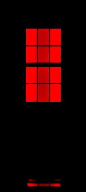 Red Grid Window Light