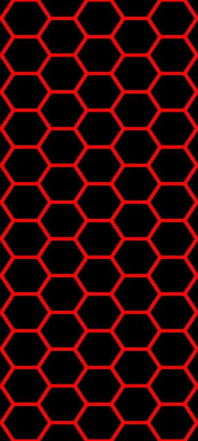 Red Hexagon Pattern