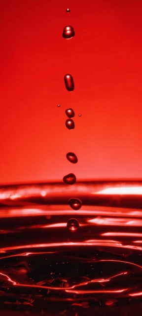 Red Liquid Drop Falling