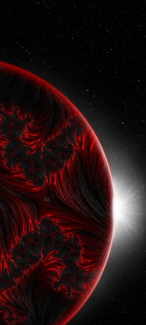 Red Planet With Sun