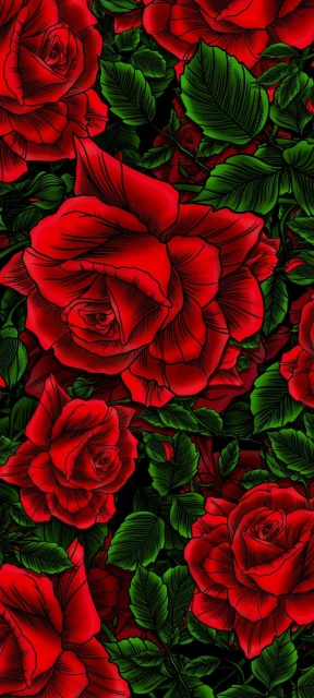Red Roses Pattern