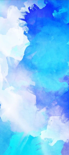 Blue and White Watercolor Abstract