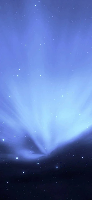 Blue Aurora Stars Sky