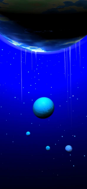 Blue Planet Space Background