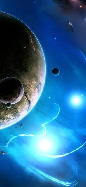 Blue Space Planet Wallpaper