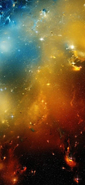 Colorful Nebula Starfield Space