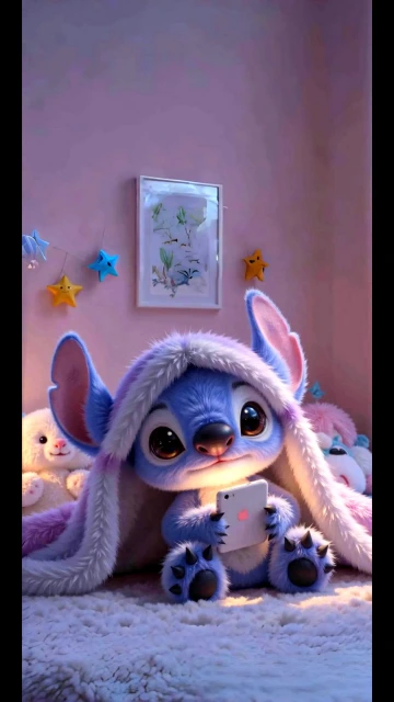 Cozy Animals Playing With Phone