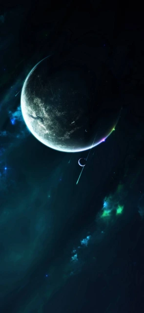 Dark Planet Space Background