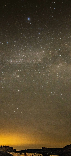 Milky Way Over Rocky Landscape