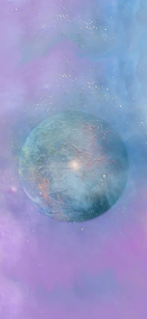 Planet in Purple Nebula