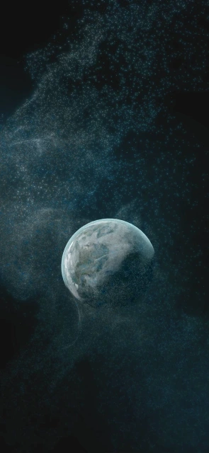 Planet in Space With Stars 1