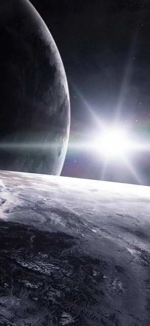 Planet With Bright Sun