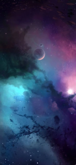 Purple Nebula Space Wallpaper