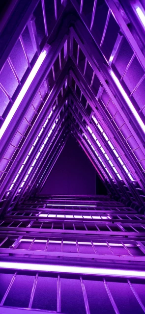 Purple Neon Tunnel Perspective