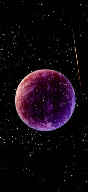 Purple Planet With Stars