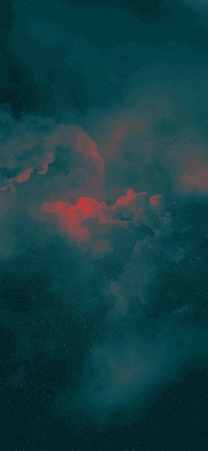 Red and Teal Space Clouds