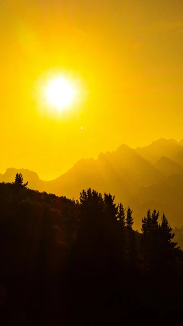 Sunset Mountain Silhouette