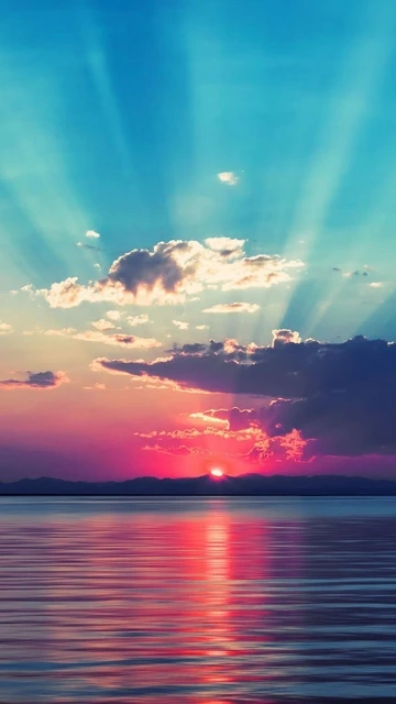 Sunset Reflection Landscape