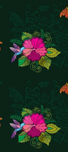 Vector Green Flower Wallpaper