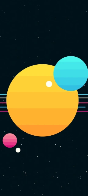 Vector Planets in Space
