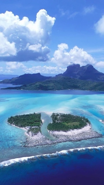 Aerial View of Tropical Islands