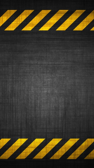 Black Background With Yellow Caution Stripes