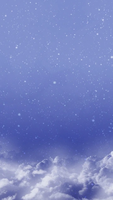 Blue Sky With Clouds and Stars