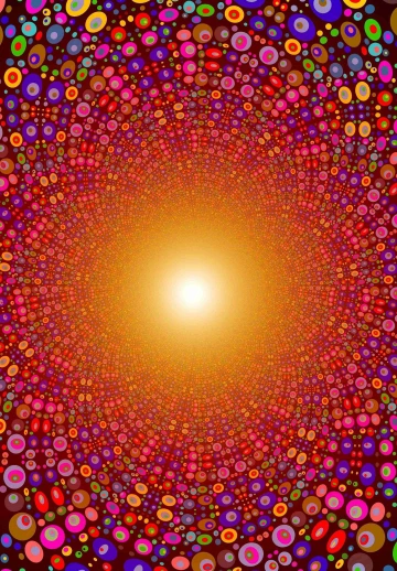 Colorful Bright Circles Texture Line Explosion