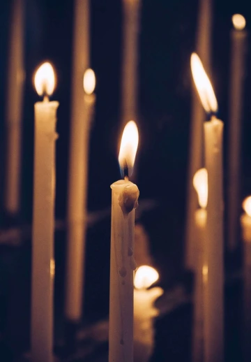 Dark View Of Candles