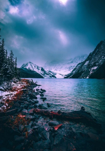 Dark View Of Mountains