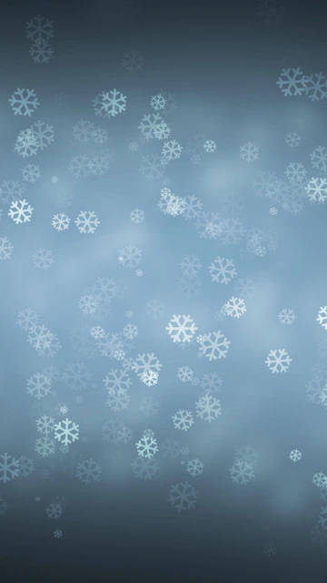Falling Snowflakes Blue Background