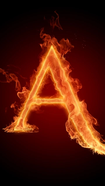 Flaming Letter A