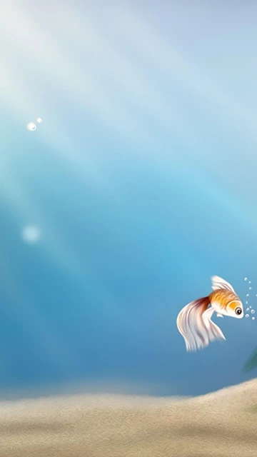 Goldfish Swimming Underwater