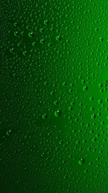 Green Background Water Droplets